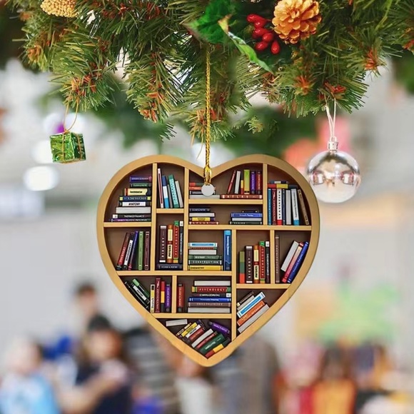 Other - Christmas Decor Home Decor Car Decor Book‎ Lovers Acrylic Ornament